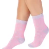 Slenderella Socks | 2 Pack Butterfly Bamboo Socks - Pink
