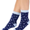 Slenderella Socks | 2 Pack Butterfly Bamboo Socks - Navy