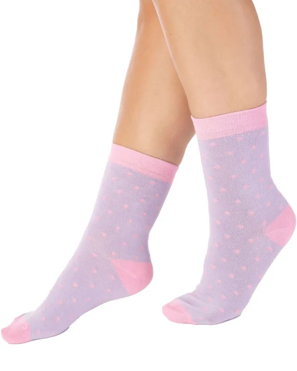 Slenderella Socks | 2 Pack Butterfly Bamboo Socks - Pink