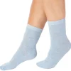 Slenderella Socks | 2 Pack Marl Effect Leisure Socks - Blue