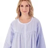 Slenderella Dressing Gowns | 45" Seersucker Zip Dressing Gown - Blue