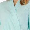 Slenderella Dressing Gowns | 40" Waffle Long Sleeve Gown - Mint