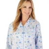 Slenderella Pyjamas | 100% Woven Cotton Long Sleeve Pyjamas - Blue