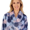 Slenderella Dressing Gowns | Bold Floral Wrap Dressing Gown - Blue