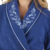 Slenderella Dressing Gowns | Boucle Fleece Dressing Gown - Navy