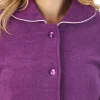 Slenderella Dressing Gowns | Boucle Fleece Bed Jacket - Plum