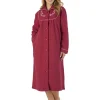 Slenderella Dressing Gowns | Boucle Fleece Button Dressing Gown - Raspberry