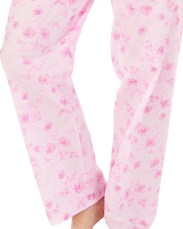 Slenderella Pyjamas | Brushed Tailored Button Pyjamas - Pink