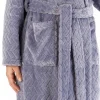 Slenderella Dressing Gowns | Chevron Wrap Dressing Gown - Grey