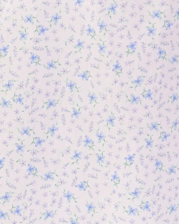 Slenderella Pyjamas | Ditsy Floral Tailored Woven Cotton Pyjamas - Blue