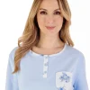 Slenderella Pyjamas | Flannel & Interlock Long Pyjamas - Blue