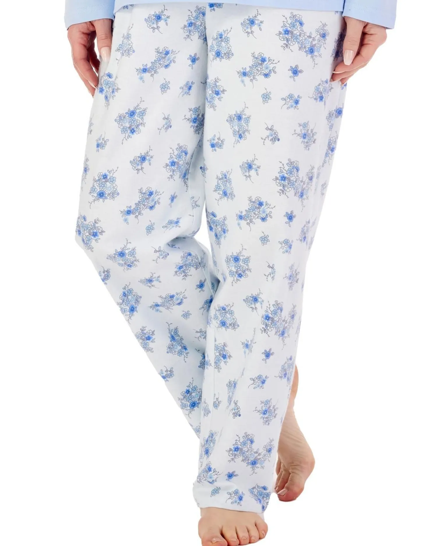 slenderella_flannel__inte_1-1.webp Slenderella Pyjamas | Flannel & Interlock Long Pyjamas - Blue