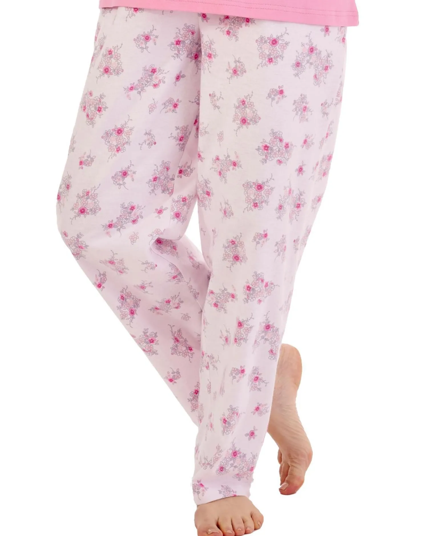 slenderella_flannel__inte_1.webp Slenderella Pyjamas | Flannel & Interlock Long Pyjamas - Pink