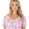 Slenderella Pyjamas | Floral Jersey Pyjamas - Pink