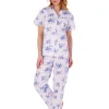 Slenderella Pyjamas | Floral Woven Pyjamas - Blue