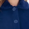 Slenderella Dressing Gowns | Mini Waffle Button Bed Jacket - Navy