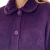 Slenderella Dressing Gowns | Mini Waffle Button Dressing Gown - Plum