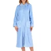 Slenderella Dressing Gowns | Mini Waffle Button Dressing Gown - Blue