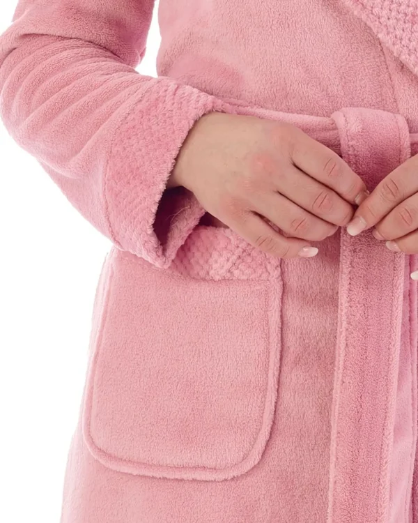 Slenderella Dressing Gowns | Mini Waffle Dressing Gown - Pink