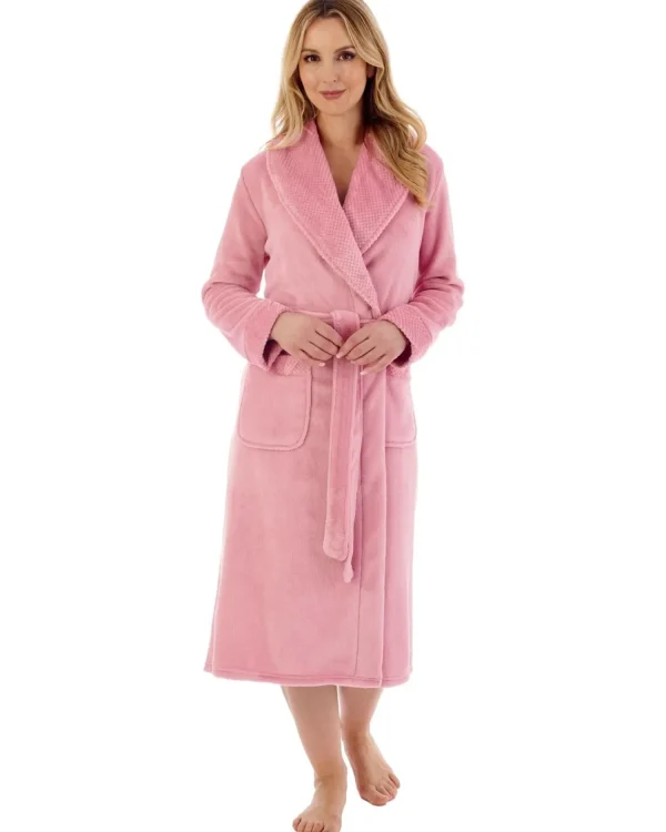 Slenderella Dressing Gowns | Mini Waffle Dressing Gown - Pink