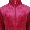 Slenderella Pyjamas | Mini Waffle Zip Up Fleece Pyjamas - Raspberry
