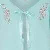 Slenderella Dressing Gowns | Polar Fleece Ribbon Tie Bed Jacket - Mint
