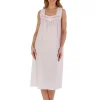 Slenderella Nighties | Polycotton Sleeveless Nightdress - Pink