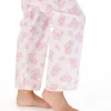 Slenderella Pyjamas | Shadow Leaf Floral Button Cotton Pyjamas - Pink