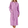 Slenderella Dressing Gowns | Shawl Collar Floral Embossed Gown - Lilac