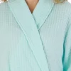 Slenderella Dressing Gowns | Shawl Collar Waffle Gown - Mint