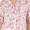Slenderella Pyjamas | Short Sleeve Modern Floral Jersey Pyjamas - Pink