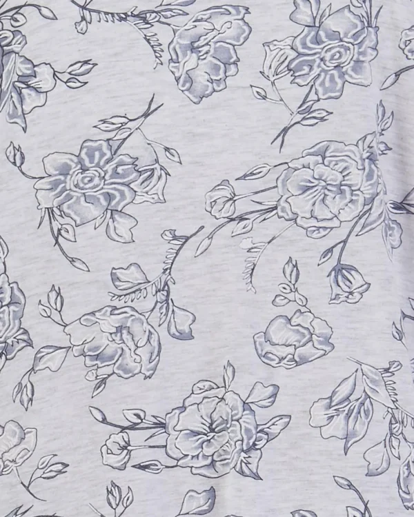 Slenderella Pyjamas | Sketch Floral Tailored Pyjamas - Grey