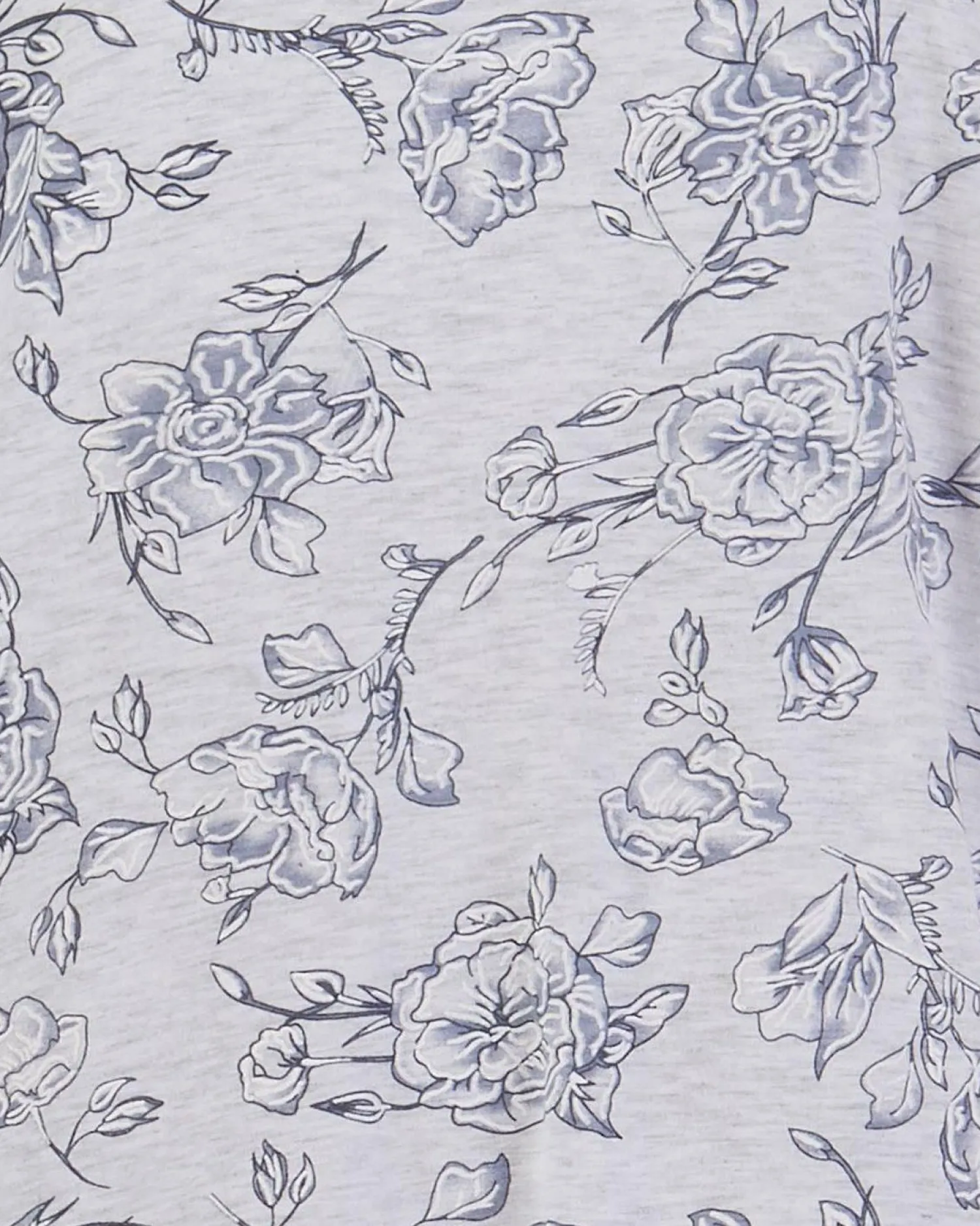 slenderella_sketch_floral_0-5.webp Slenderella Pyjamas | Sketch Floral Tailored Pyjamas - Grey