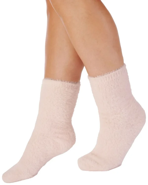 Slenderella Socks | Soft Fluffy Bed Socks - Pink