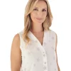 Slenderella Pyjamas | Star Print Long Button Pyjamas - Grey