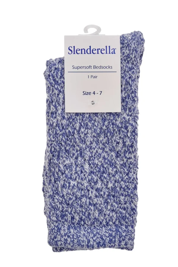 Slenderella Socks | Super Soft Marl Bed Socks - Navy