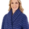 Slenderella Dressing Gowns | Teddy Fleece Long Dressing Gown - Navy