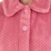 Slenderella Dressing Gowns | Waffle Fleece Button Bed Jacket - Pink