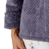 Slenderella Dressing Gowns | Waffle Fleece Button Bed Jacket - Grey