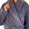 Slenderella Dressing Gowns | Waffle Fleece Wrap Dressing Gown - Grey