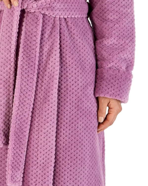 Slenderella Dressing Gowns | Waffle Fleece Wrap Dressing Gown - Heather