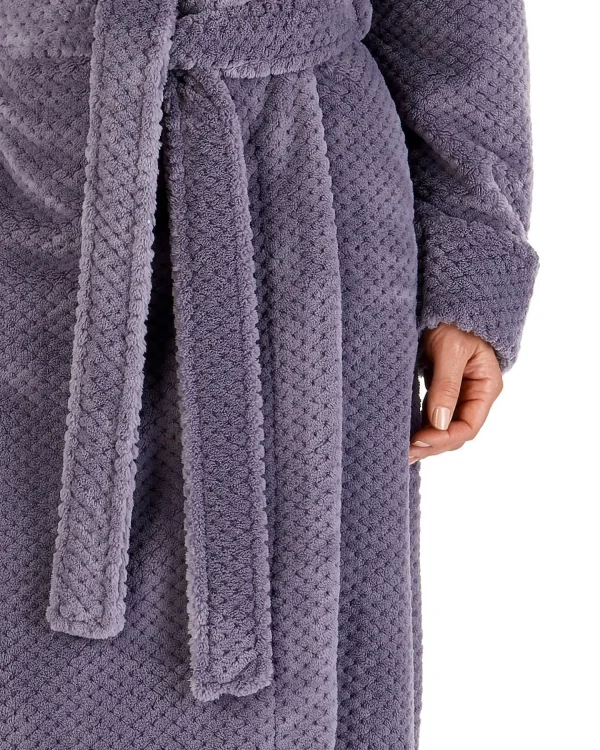 Slenderella Dressing Gowns | Waffle Fleece Wrap Dressing Gown - Grey