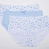 Slenderella Knickers | Slenders By 3 Pack Cotton Midi Brief - Blue
