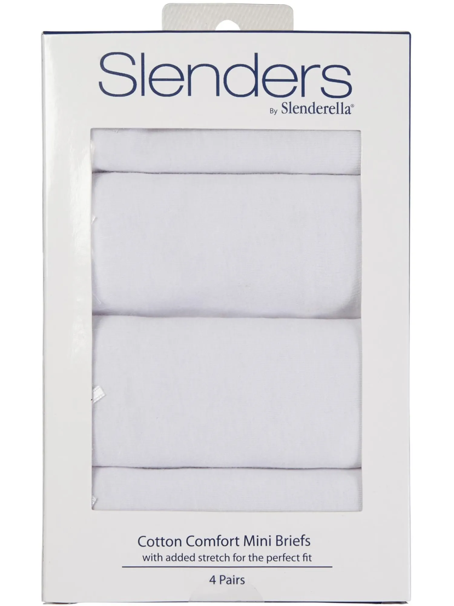 slenders_by_slenderella___1-4.webp Slenderella Knickers | Slenders By 4 Pack Cotton Mini Brief - White