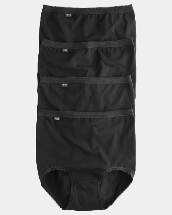 Sloggi Knickers | 4 Pack Basic+ Maxi Brief - Black