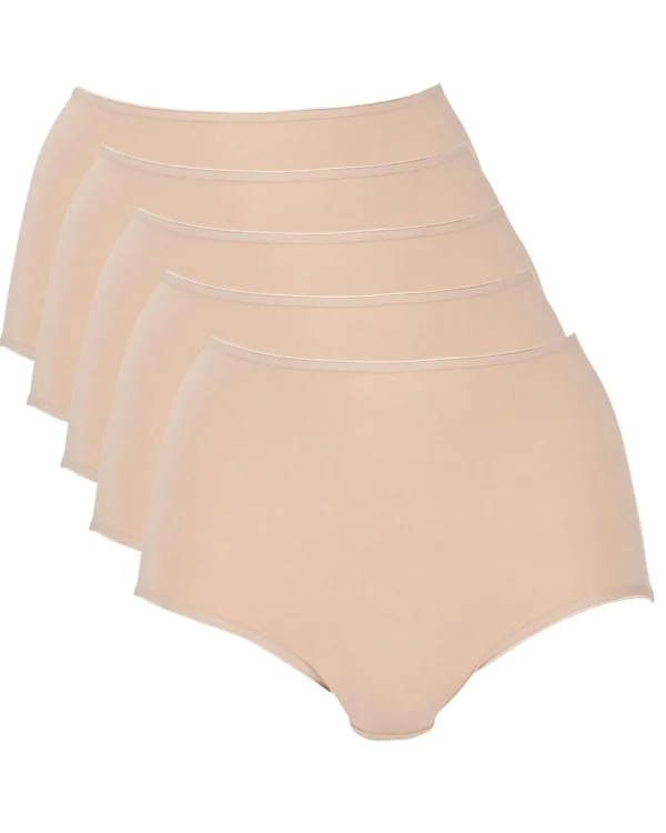 Sloggi Knickers | 4 Pack Basic+ Maxi Brief - Skin