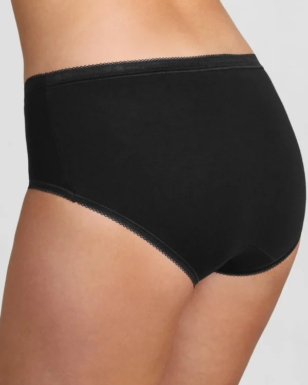 Sloggi Knickers | 4 Pack Basic+ Midi Brief - Black