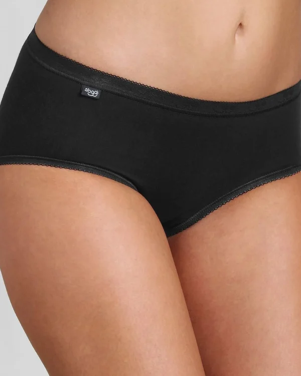 Sloggi Knickers | Basic+ Midi Brief - Black
