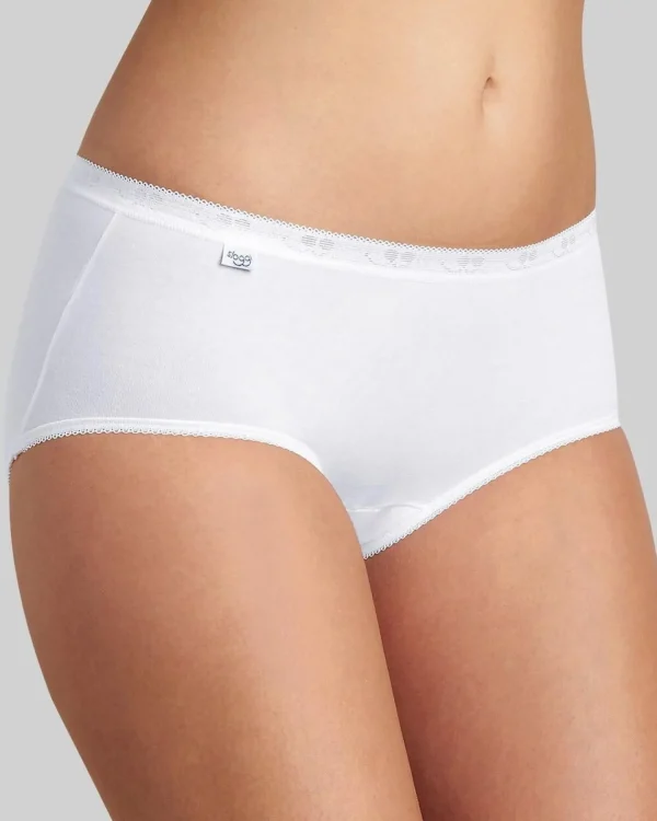 Sloggi Knickers | Basic+ Midi Brief - White