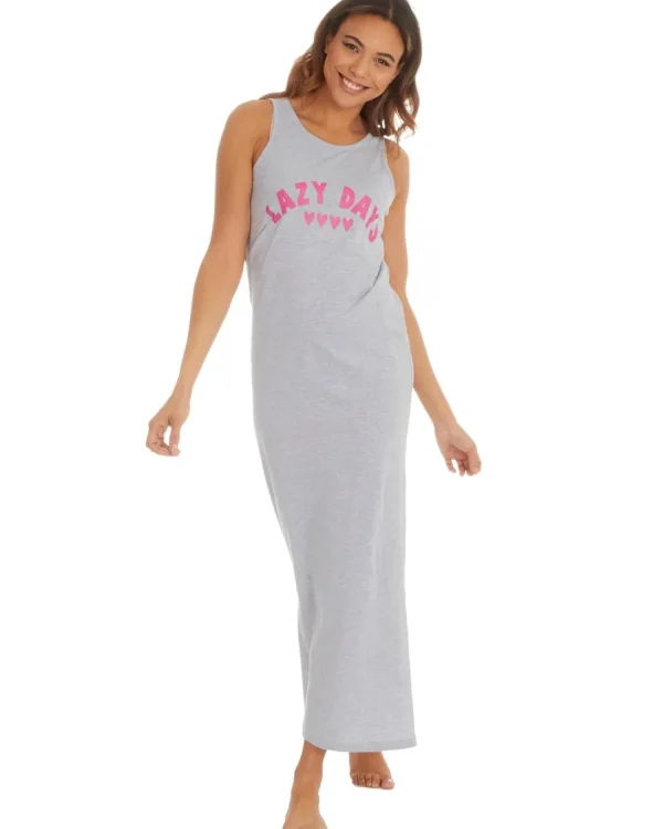 Slumber Party Nighties | Grey Maxi Nightdress
